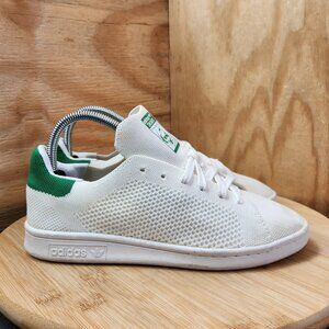 Adidas Stan Smith Primeknit J Girls White Low Sneakers Size 5